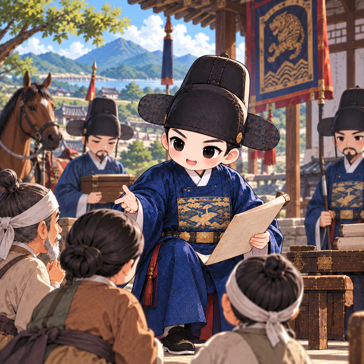 관찰사 캐릭터 일러스트
